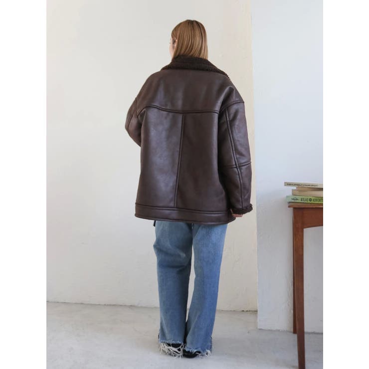 フェイクムートンルーズブルゾン | Ungrid | 詳細画像28 