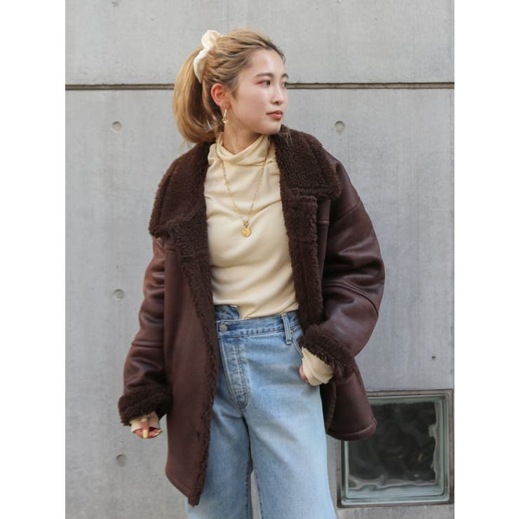 フェイクムートンルーズブルゾン | Ungrid | 詳細画像39 