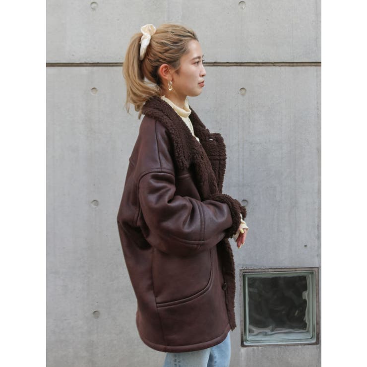 フェイクムートンルーズブルゾン | Ungrid | 詳細画像40 