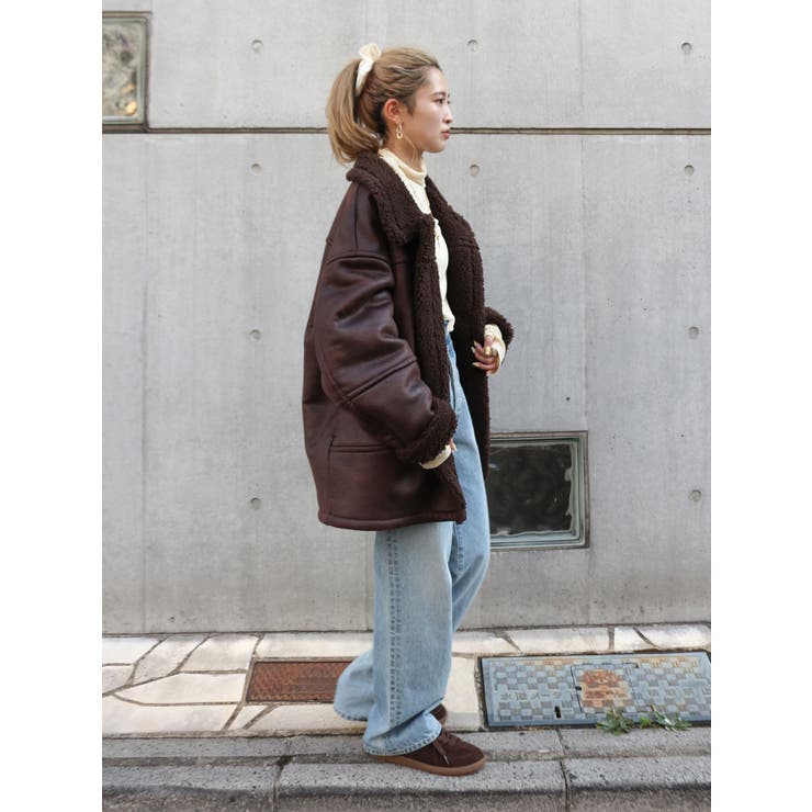 フェイクムートンルーズブルゾン | Ungrid | 詳細画像42 