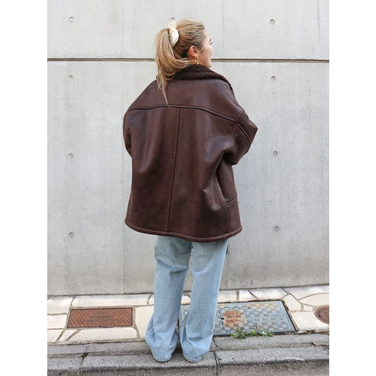 フェイクムートンルーズブルゾン | Ungrid | 詳細画像43 