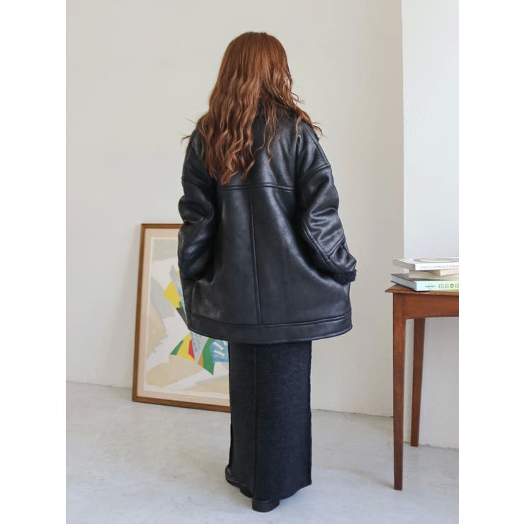 フェイクムートンルーズブルゾン | Ungrid | 詳細画像50 