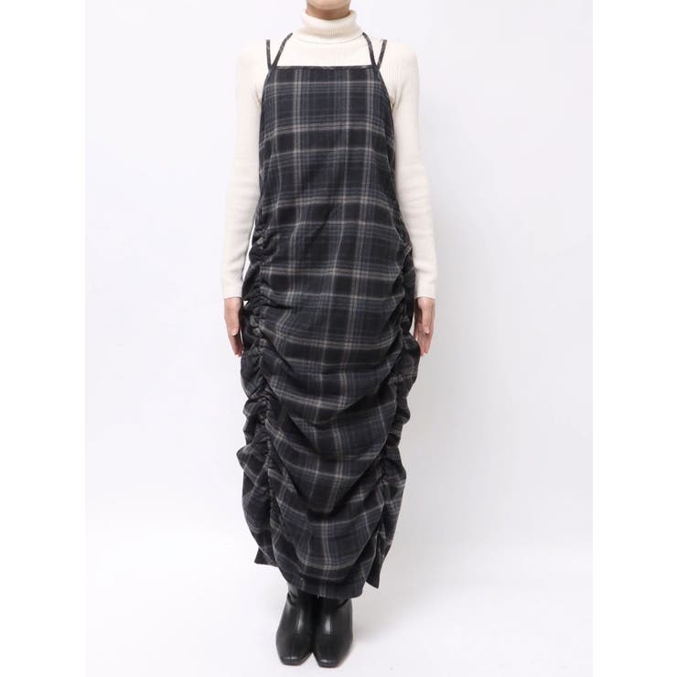 シャーリングデザインチェックワンピース | Ungrid | 詳細画像14 