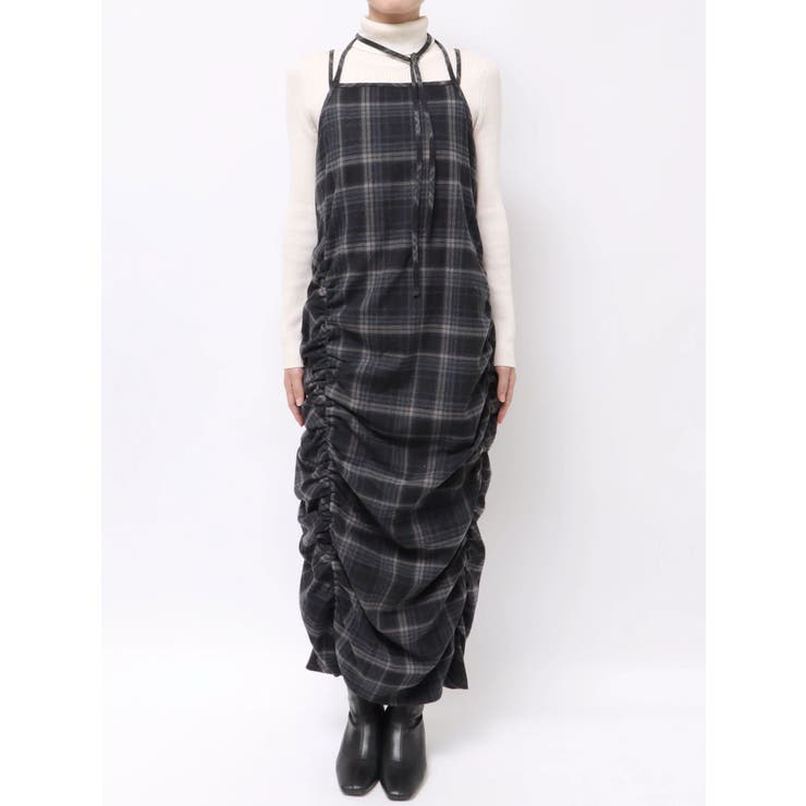 シャーリングデザインチェックワンピース | Ungrid | 詳細画像21 