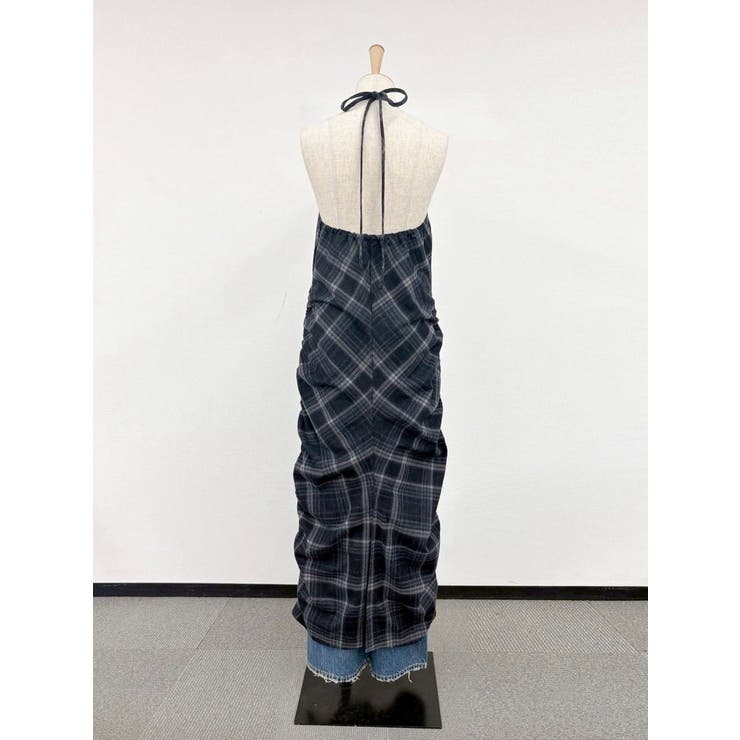 シャーリングデザインチェックワンピース | Ungrid | 詳細画像4 