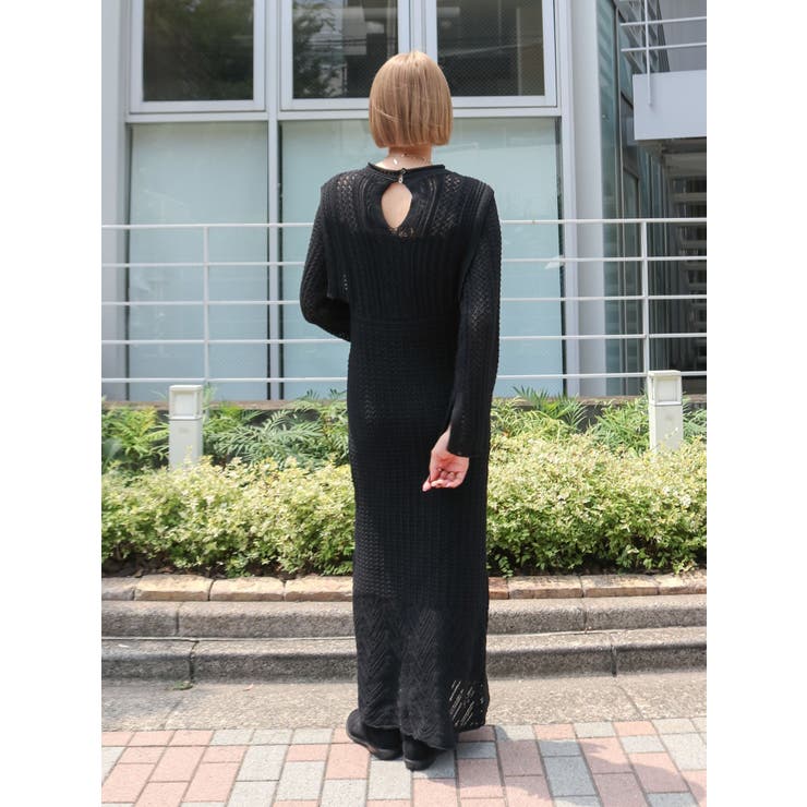 透かし編みニットワンピース | Ungrid | 詳細画像12 