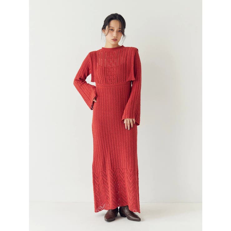 透かし編みニットワンピース | Ungrid | 詳細画像2 