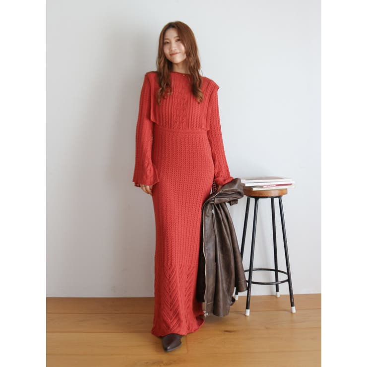 透かし編みニットワンピース | Ungrid | 詳細画像21 