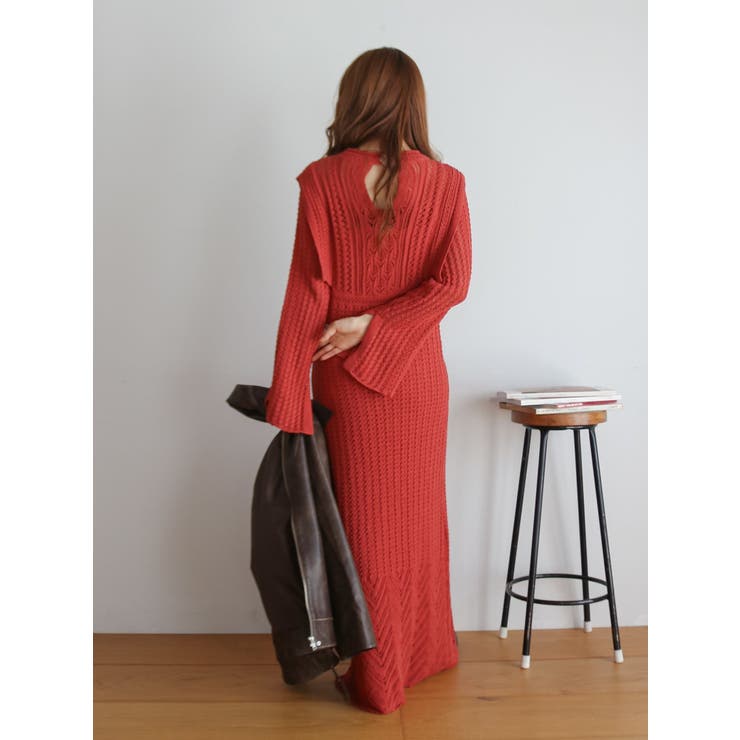 透かし編みニットワンピース | Ungrid | 詳細画像23 