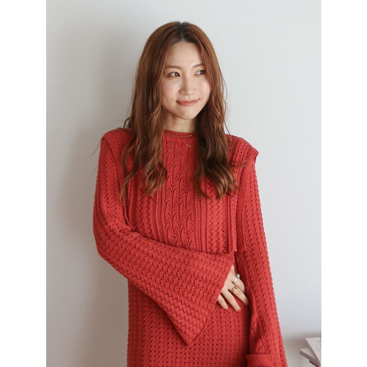 透かし編みニットワンピース | Ungrid | 詳細画像24 