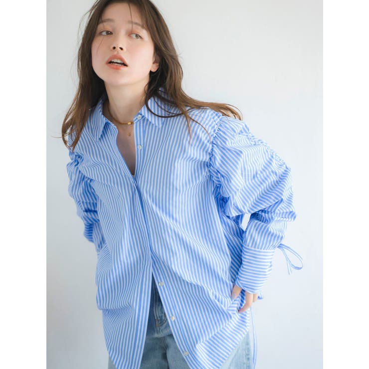 ギャザーデザインルーズシャツ | Ungrid | 詳細画像3 