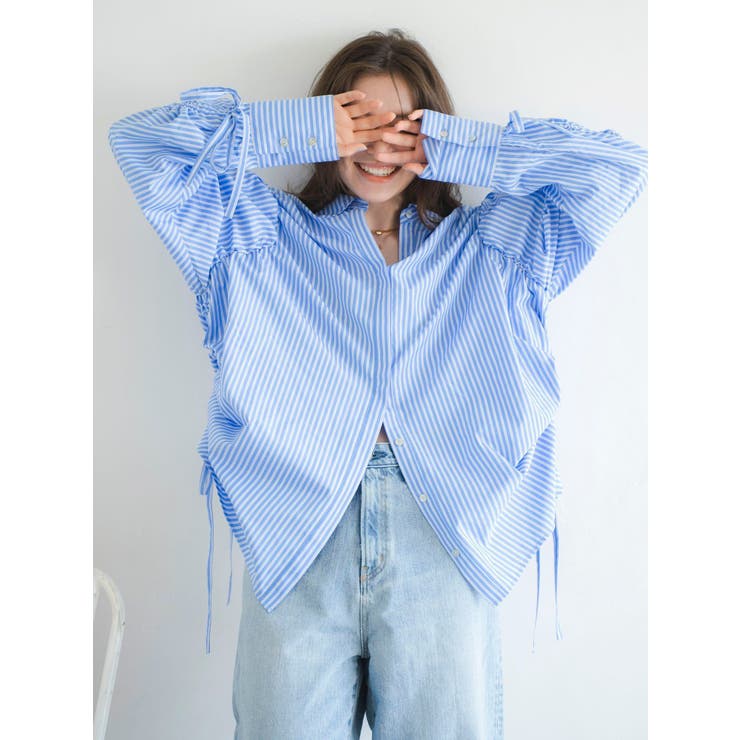 ギャザーデザインルーズシャツ | Ungrid | 詳細画像4 