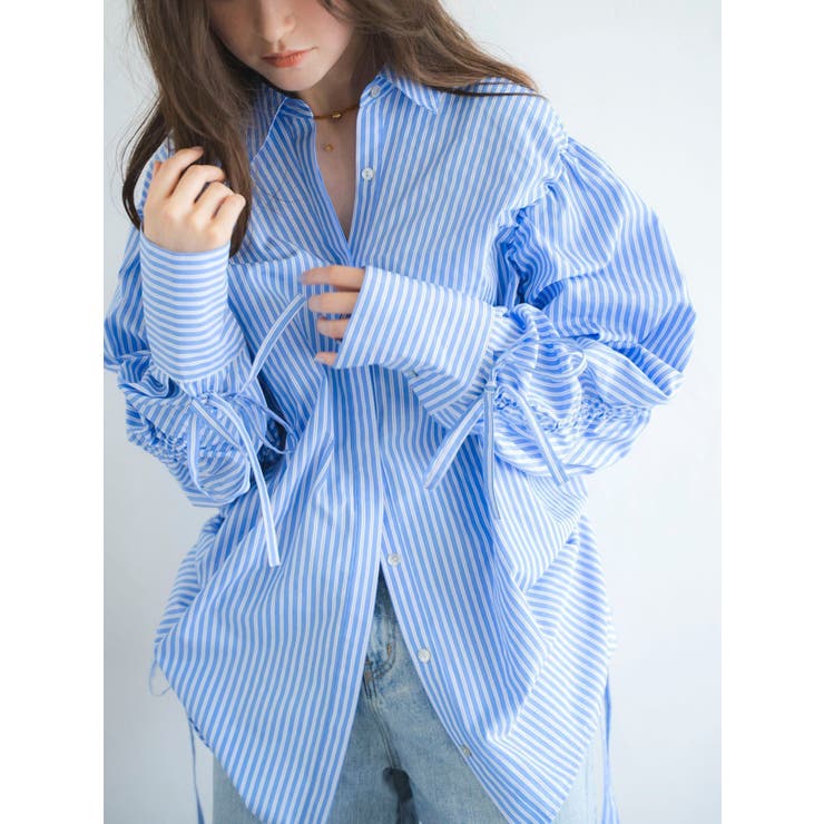 ギャザーデザインルーズシャツ | Ungrid | 詳細画像7 