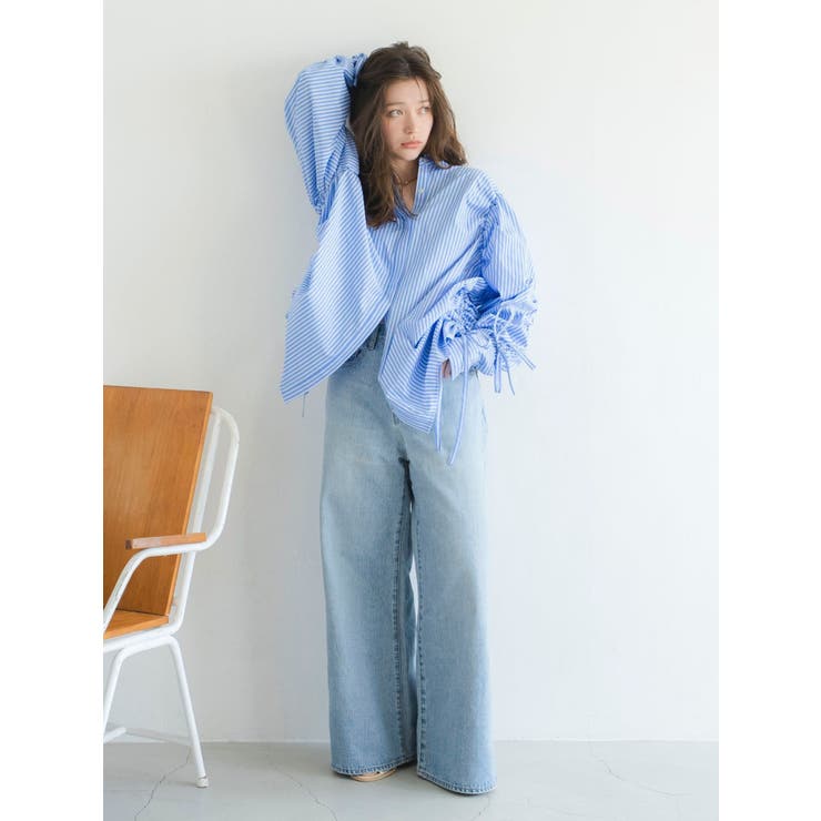 ギャザーデザインルーズシャツ | Ungrid | 詳細画像8 