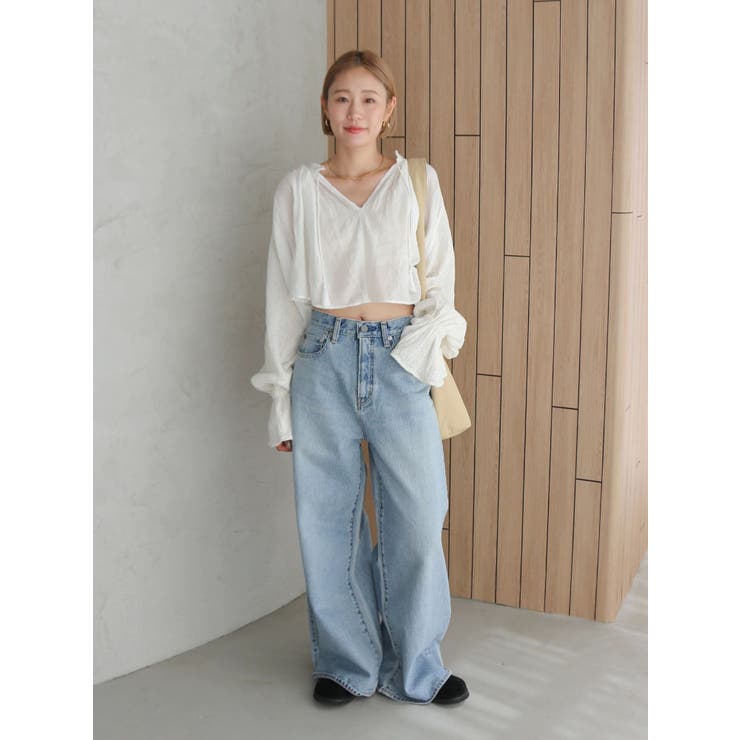 メッシュコンビショートブラウス | Ungrid | 詳細画像22 