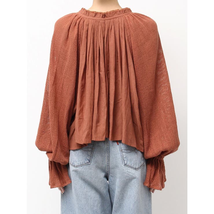 メッシュコンビショートブラウス | Ungrid | 詳細画像30 