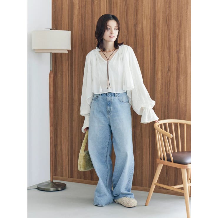 メッシュコンビショートブラウス | Ungrid | 詳細画像8 