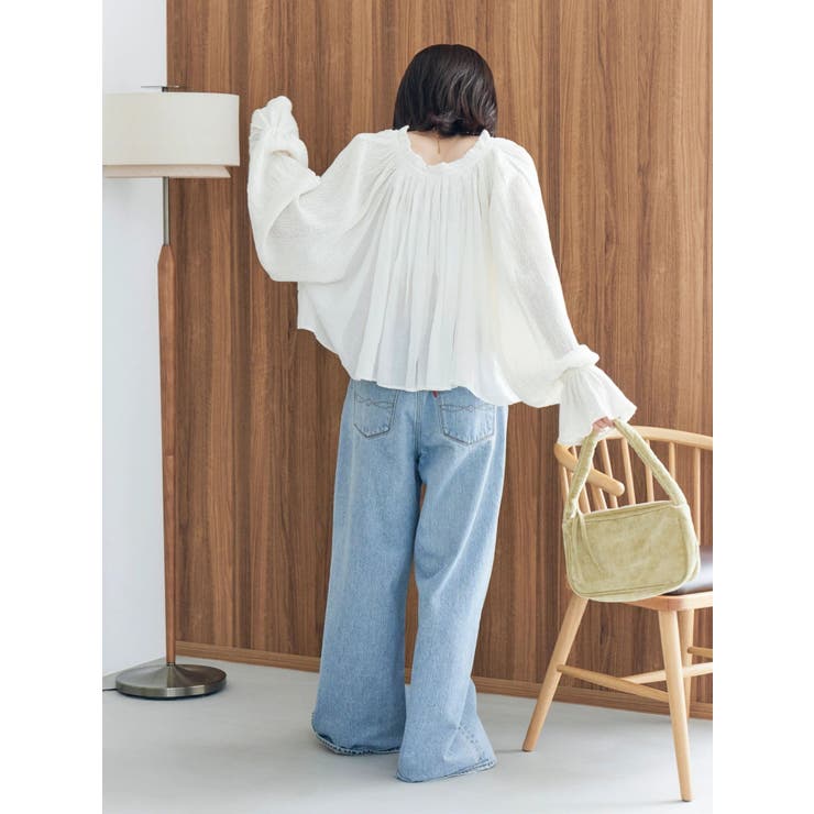 メッシュコンビショートブラウス | Ungrid | 詳細画像9 