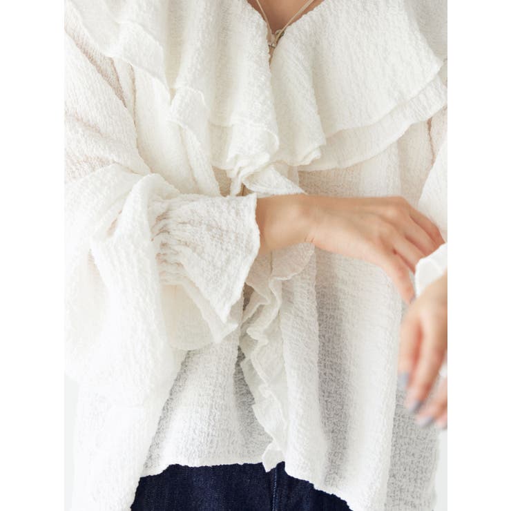 フリルデザインブラウス | Ungrid | 詳細画像18 