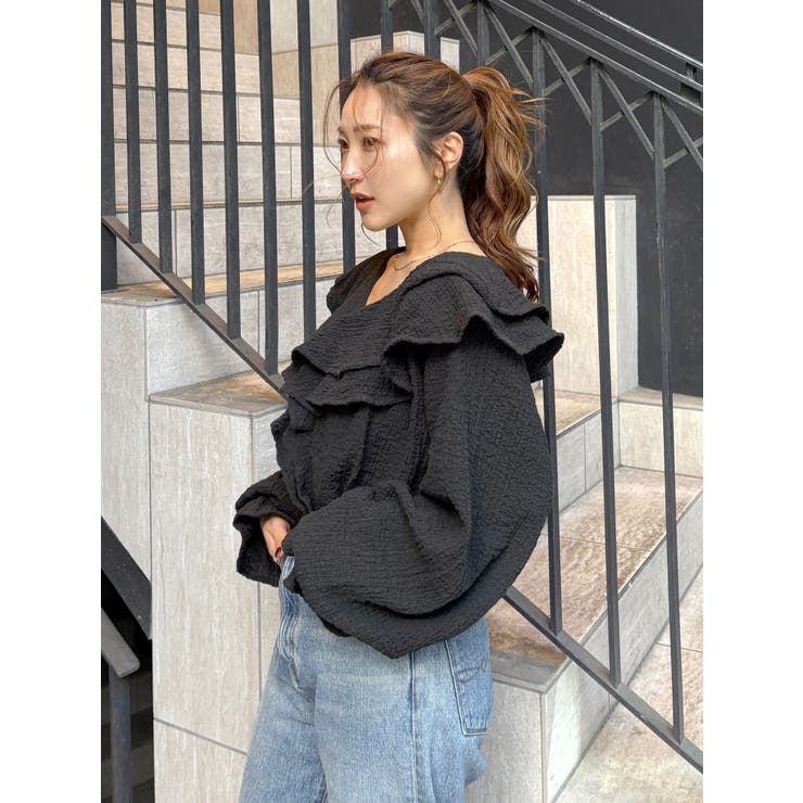 フリルデザインブラウス | Ungrid | 詳細画像2 