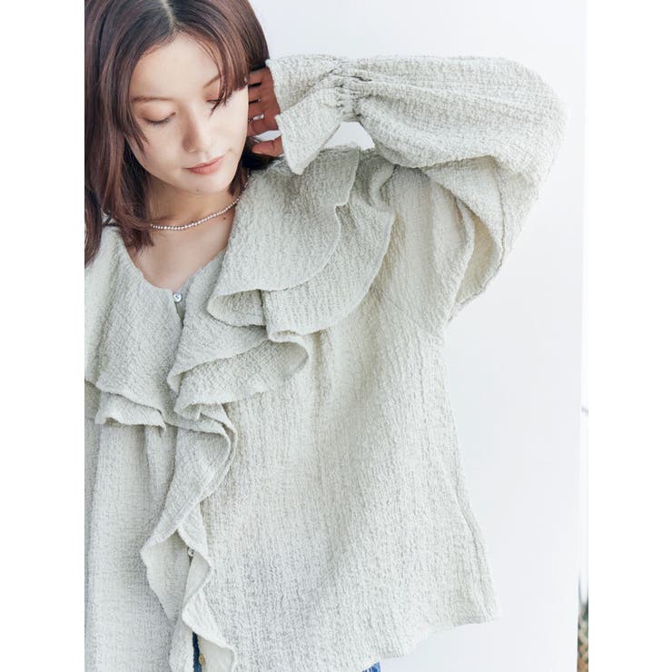 フリルデザインブラウス | Ungrid | 詳細画像9 