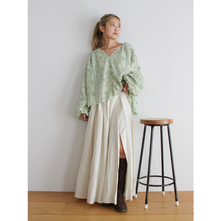 スリーブボリュームジャカードブラウス | Ungrid | 詳細画像18 