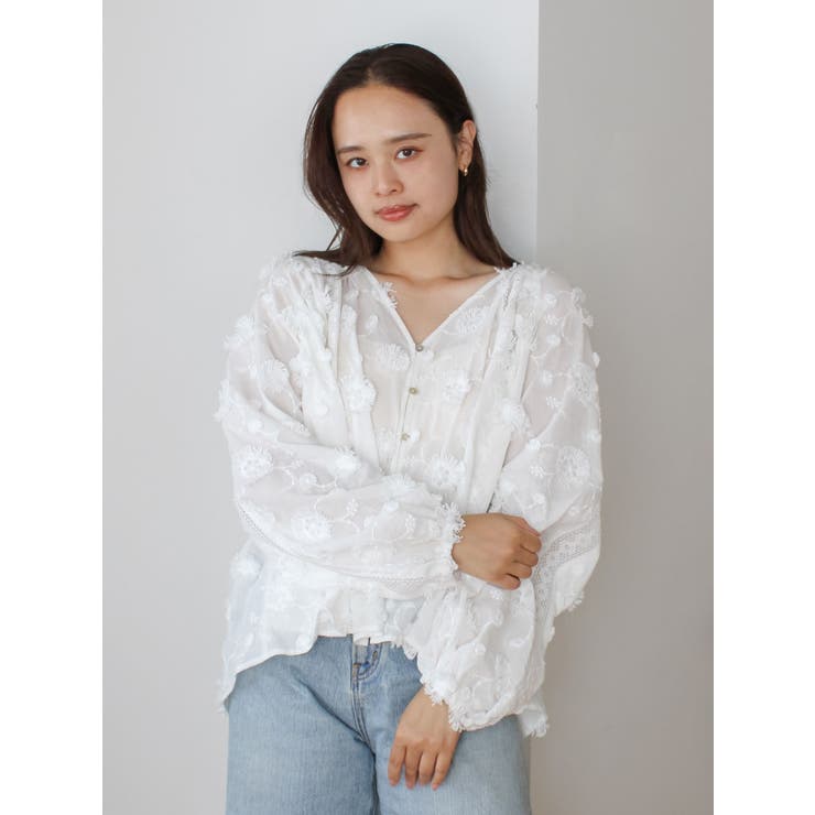 スリーブボリュームジャカードブラウス | Ungrid | 詳細画像22 