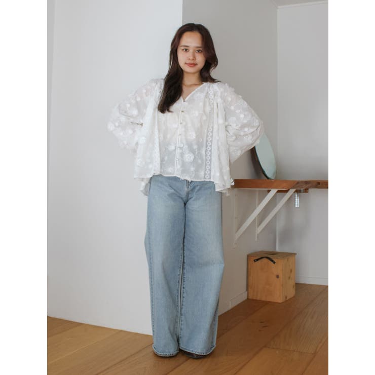 スリーブボリュームジャカードブラウス | Ungrid | 詳細画像25 