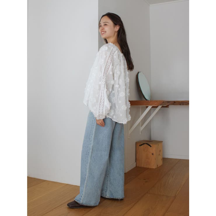 スリーブボリュームジャカードブラウス | Ungrid | 詳細画像26 