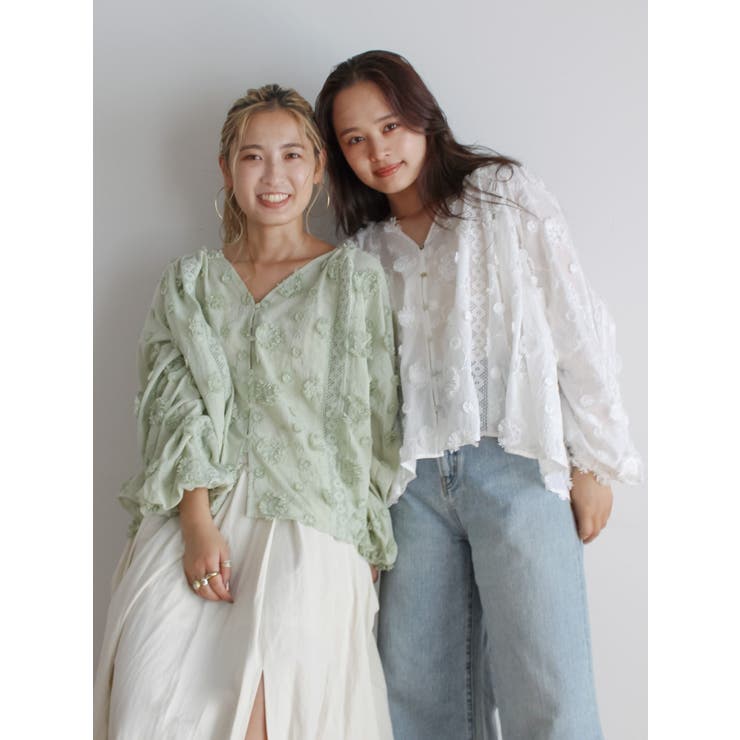 スリーブボリュームジャカードブラウス | Ungrid | 詳細画像28 