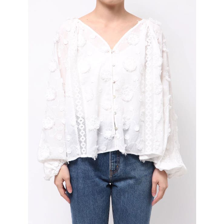 スリーブボリュームジャカードブラウス | Ungrid | 詳細画像31 