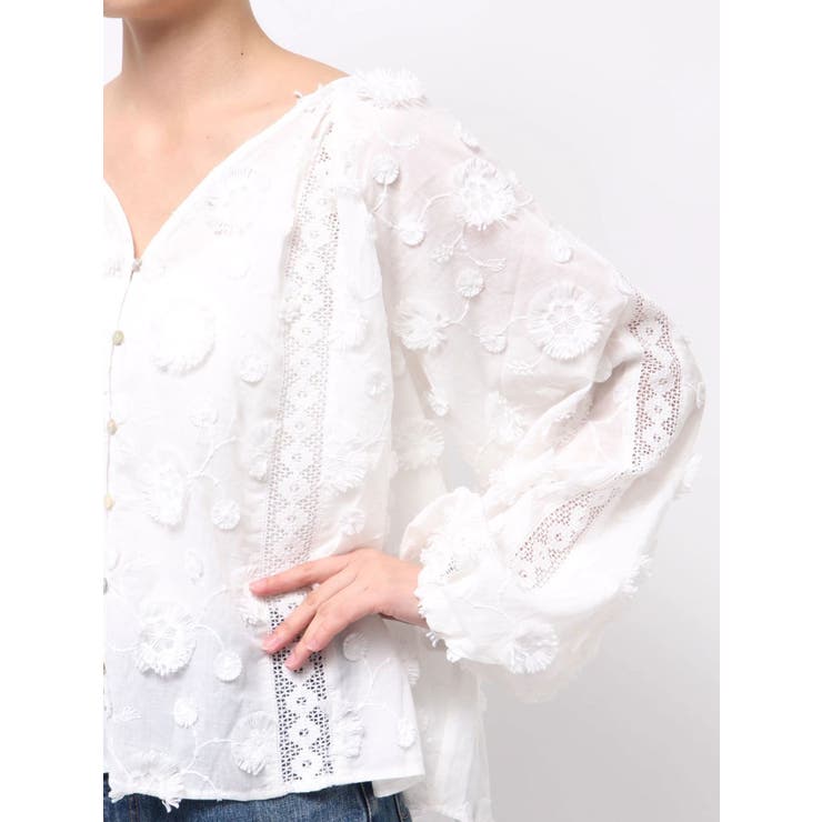 スリーブボリュームジャカードブラウス | Ungrid | 詳細画像35 