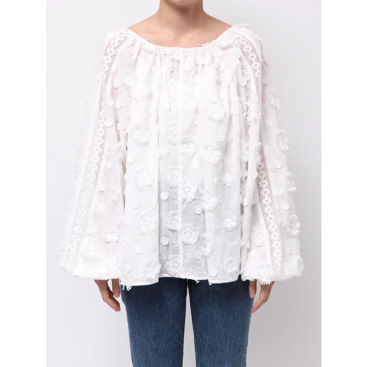 スリーブボリュームジャカードブラウス | Ungrid | 詳細画像38 