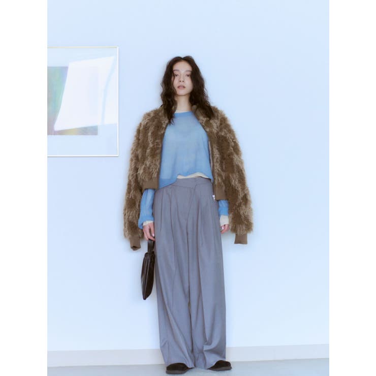 ウエストリメイクタックカーブパンツ | Ungrid | 詳細画像3 