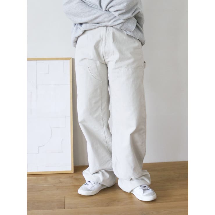 オフホワイト | ダブルニールーズワークパンツ | Ungrid