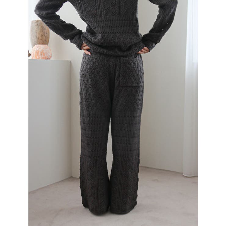 透かし編みニットパンツ | Ungrid | 詳細画像18 