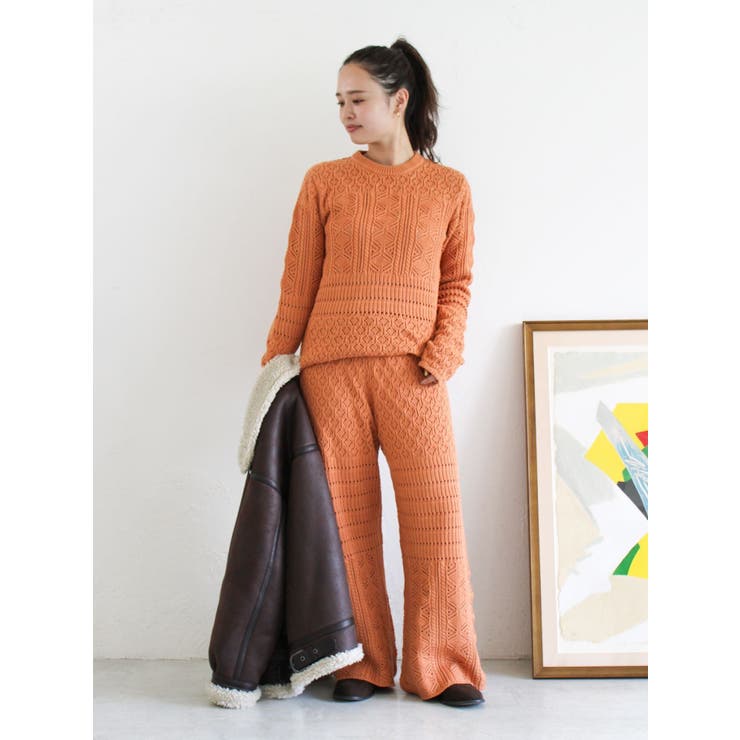 透かし編みニットパンツ | Ungrid | 詳細画像28 