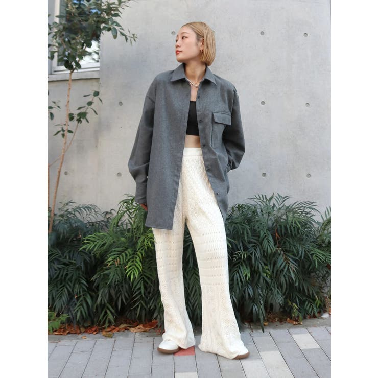 透かし編みニットパンツ | Ungrid | 詳細画像6 