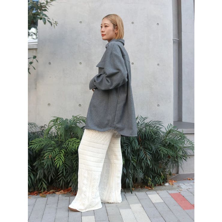 透かし編みニットパンツ | Ungrid | 詳細画像7 