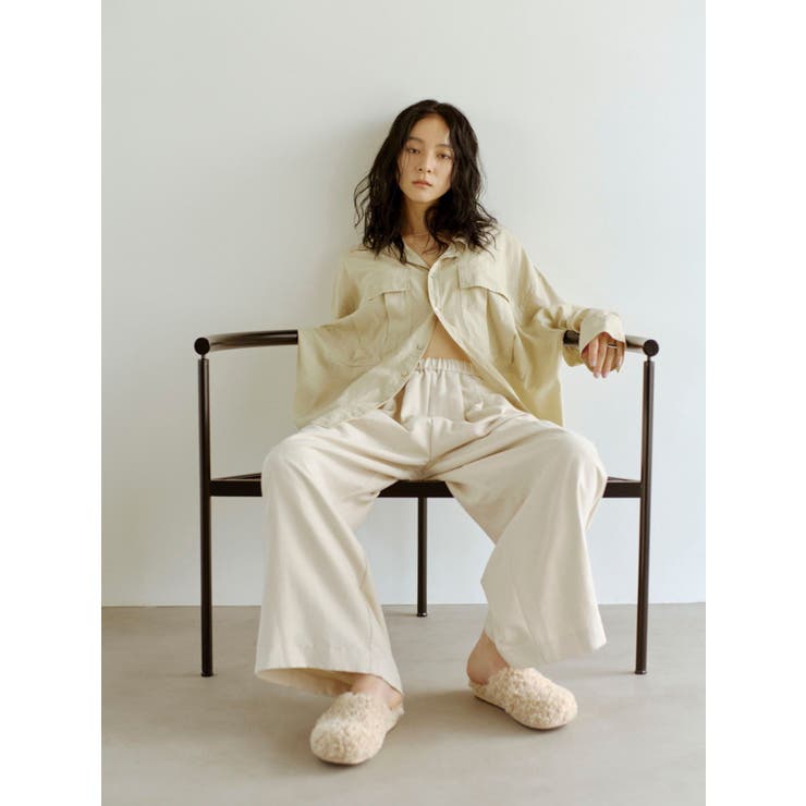 アイボリー | ピーチ起毛ラフパンツ | Ungrid