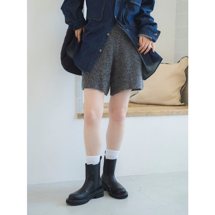 カラーネップニットハーフパンツ | Ungrid | 詳細画像4 