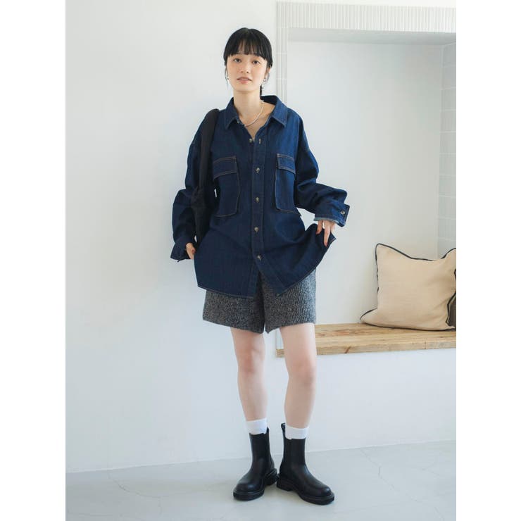 カラーネップニットハーフパンツ | Ungrid | 詳細画像8 