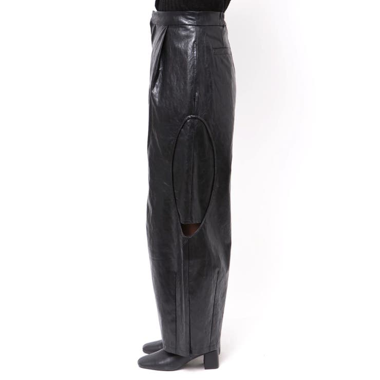 【Htage】フェイクレザータックカーブパンツ | Ungrid | 詳細画像14 