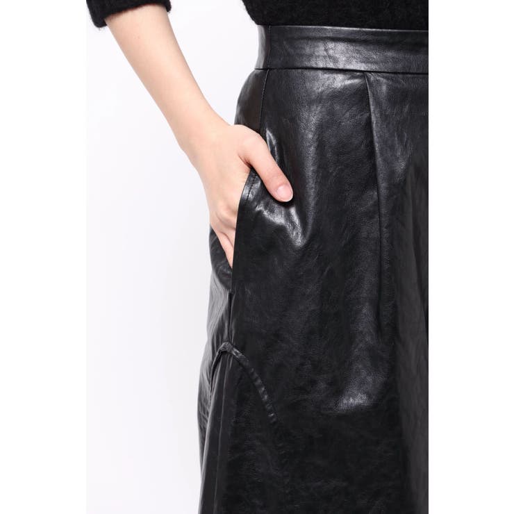 【Htage】フェイクレザータックカーブパンツ | Ungrid | 詳細画像18 