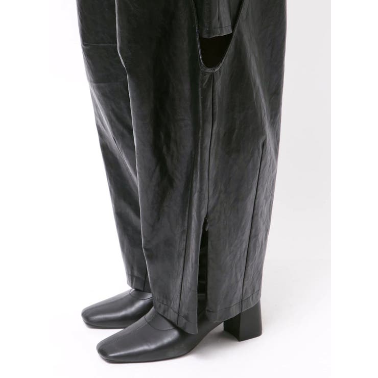 【Htage】フェイクレザータックカーブパンツ | Ungrid | 詳細画像20 