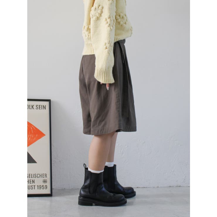 ワイドシルエットチノハーフパンツ | Ungrid | 詳細画像6 