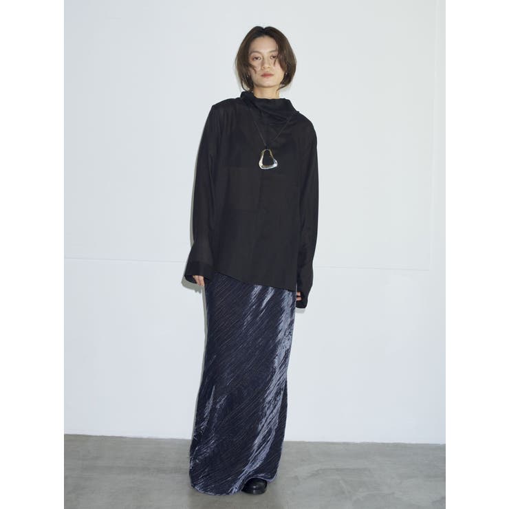 【Htage】ラップデザインベロアスカート | Ungrid | 詳細画像15 