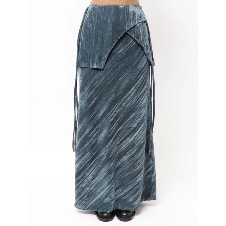 【Htage】ラップデザインベロアスカート | Ungrid | 詳細画像17 