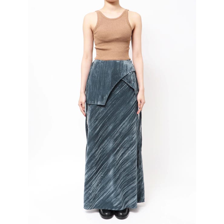 【Htage】ラップデザインベロアスカート | Ungrid | 詳細画像23 