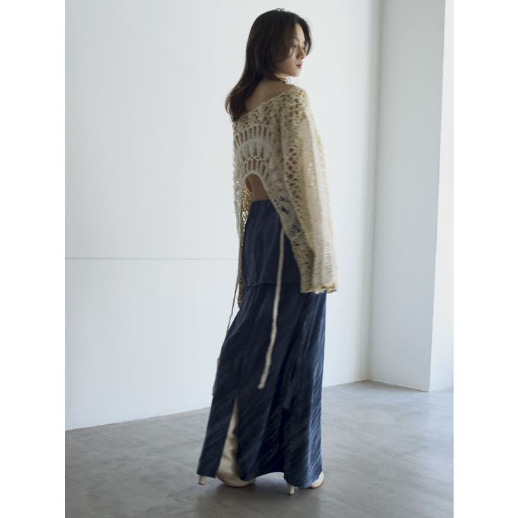 【Htage】ラップデザインベロアスカート | Ungrid | 詳細画像3 